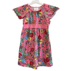 Hanna Andersson 100% cotton dress in fun, bright print. Sz 5.